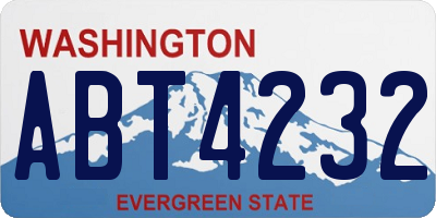 WA license plate ABT4232