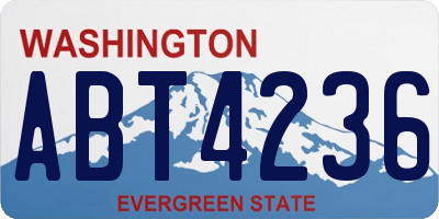 WA license plate ABT4236
