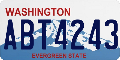 WA license plate ABT4243