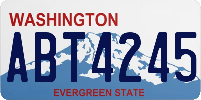 WA license plate ABT4245