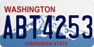 WA license plate ABT4253