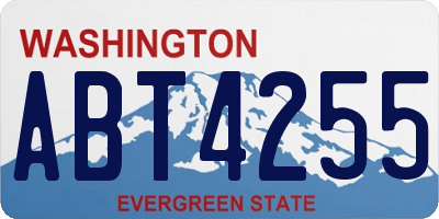 WA license plate ABT4255