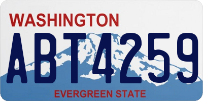 WA license plate ABT4259