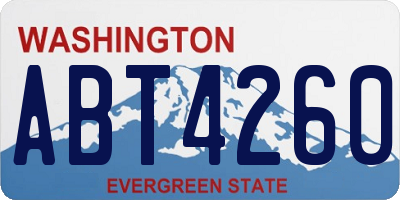 WA license plate ABT4260