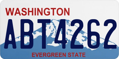 WA license plate ABT4262