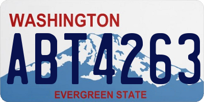 WA license plate ABT4263