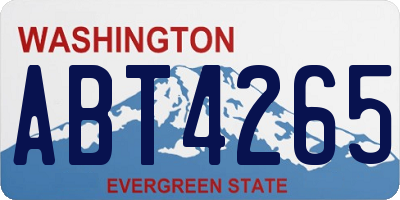 WA license plate ABT4265