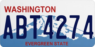 WA license plate ABT4274