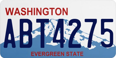 WA license plate ABT4275