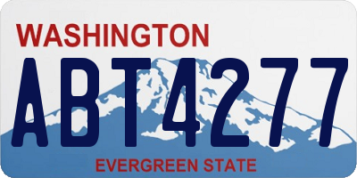WA license plate ABT4277