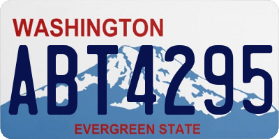 WA license plate ABT4295