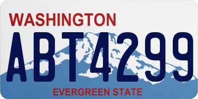 WA license plate ABT4299