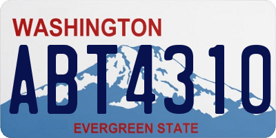 WA license plate ABT4310