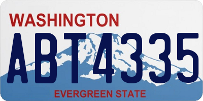 WA license plate ABT4335
