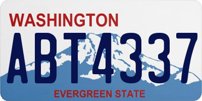 WA license plate ABT4337