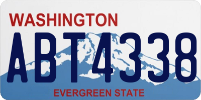 WA license plate ABT4338