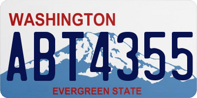WA license plate ABT4355