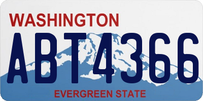 WA license plate ABT4366