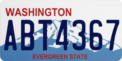 WA license plate ABT4367