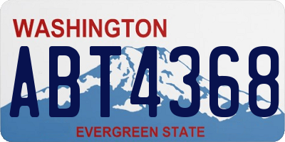 WA license plate ABT4368