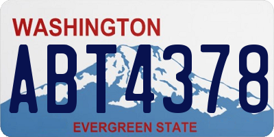 WA license plate ABT4378