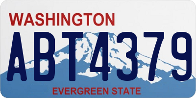 WA license plate ABT4379