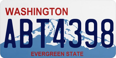 WA license plate ABT4398