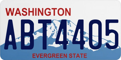 WA license plate ABT4405