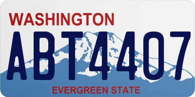 WA license plate ABT4407