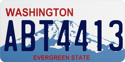 WA license plate ABT4413