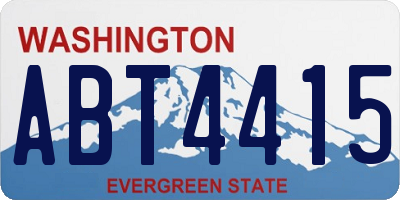 WA license plate ABT4415