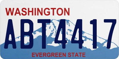 WA license plate ABT4417
