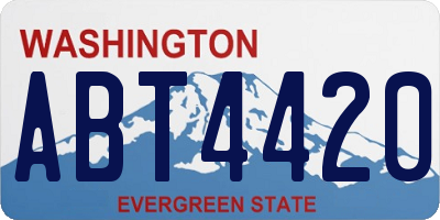 WA license plate ABT4420