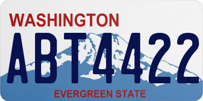 WA license plate ABT4422