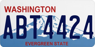 WA license plate ABT4424