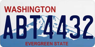 WA license plate ABT4432