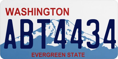 WA license plate ABT4434