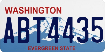 WA license plate ABT4435