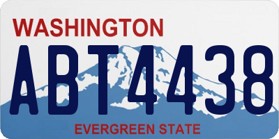 WA license plate ABT4438