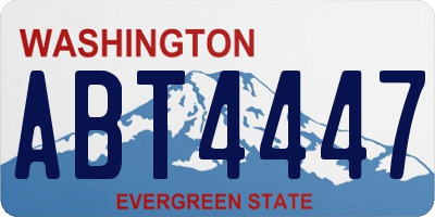 WA license plate ABT4447