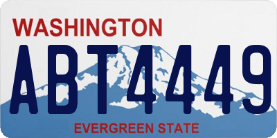 WA license plate ABT4449