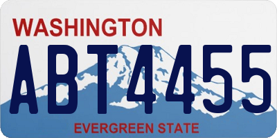 WA license plate ABT4455