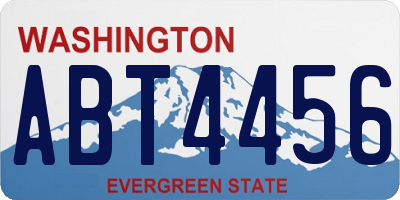 WA license plate ABT4456