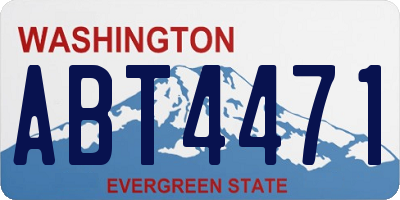 WA license plate ABT4471