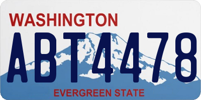 WA license plate ABT4478