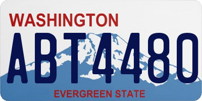WA license plate ABT4480