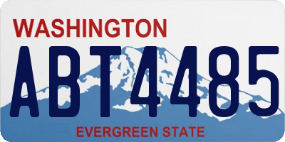 WA license plate ABT4485