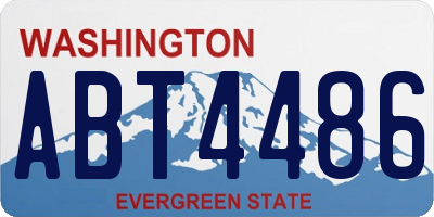 WA license plate ABT4486