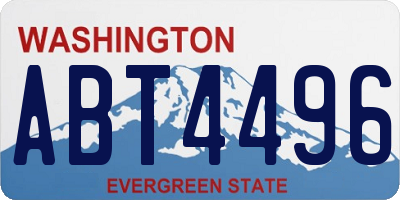 WA license plate ABT4496