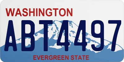 WA license plate ABT4497